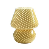 Spiralförmige Glaslampe mit Streifen